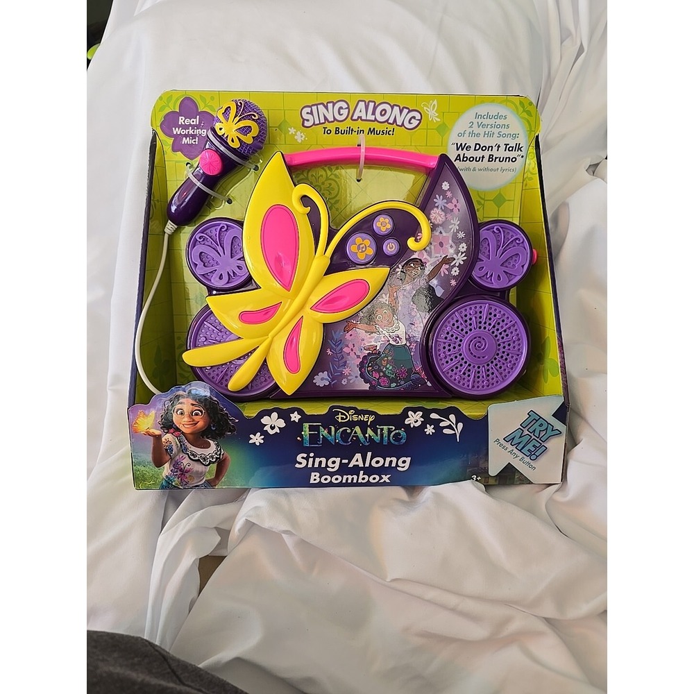 Disney Encanto Sing Along Boombox & Purple Microphone Butterly Set NEW!